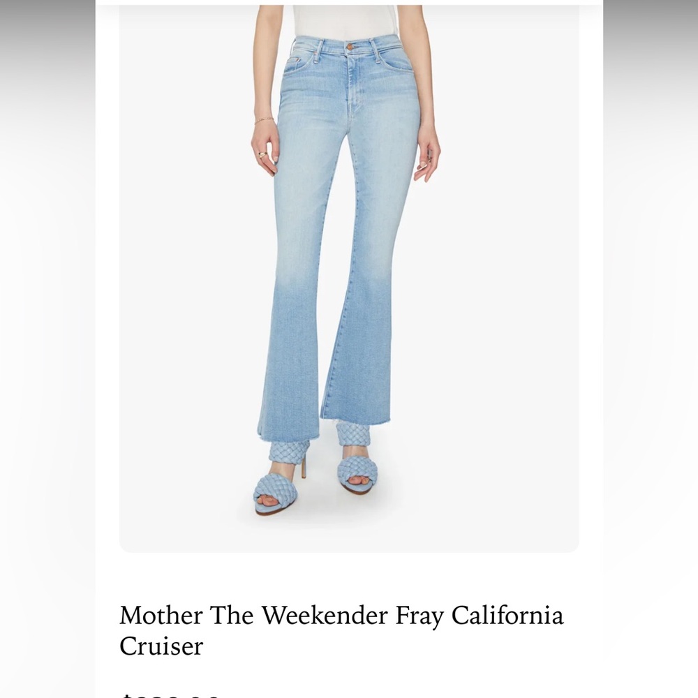 MOTHER The Weekender Fray Blue Jeans